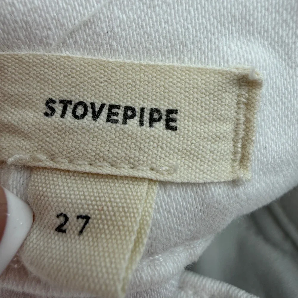 Madewell Stovepipe Jeans Women's Size 27 White Button Fly High‎ Rise